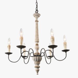 rustic candlestick chandelier