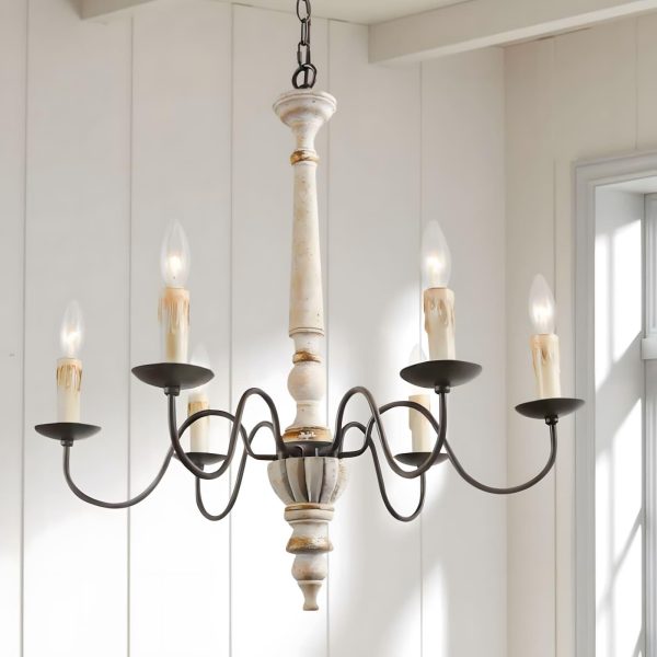 rustic candlestick chandelier