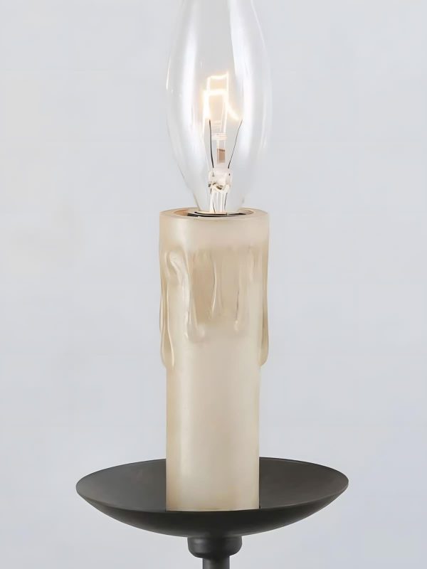 rustic candlestick chandelier