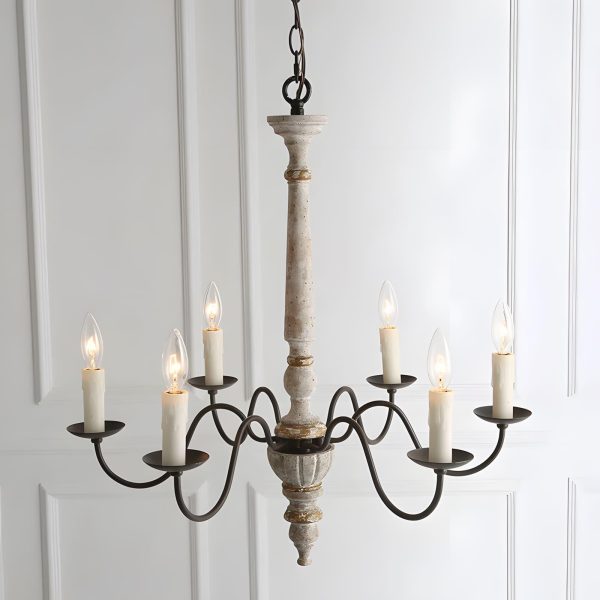 rustic candlestick chandelier