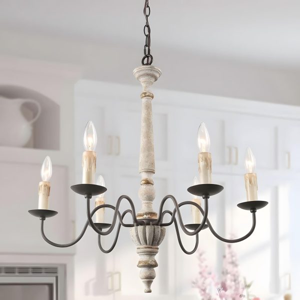 rustic candlestick chandelier