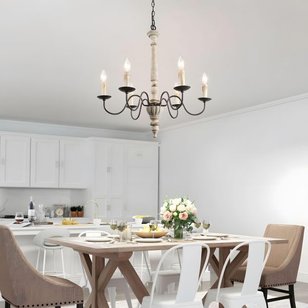 rustic candlestick chandelier