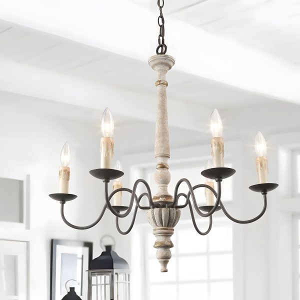 rustic candlestick chandelier