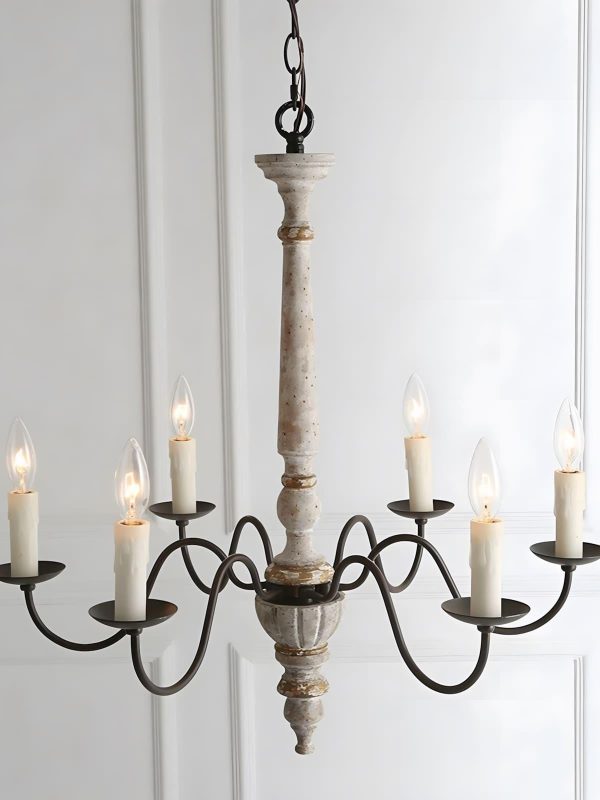 rustic candlestick chandelier