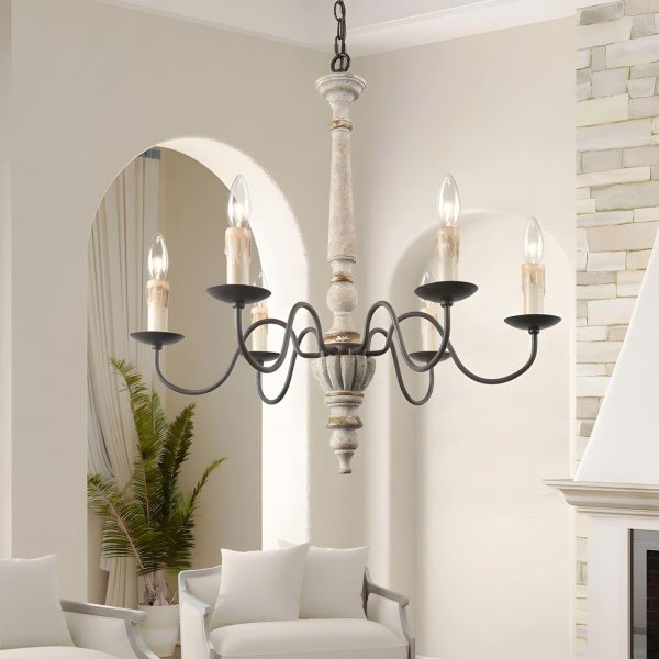 rustic candlestick chandelier