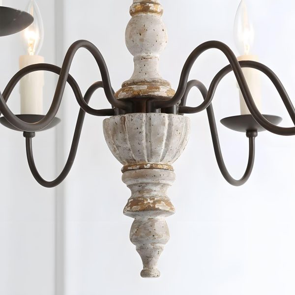 rustic candlestick chandelier