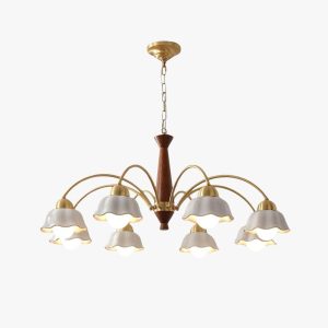 swedish modern brass chandelier