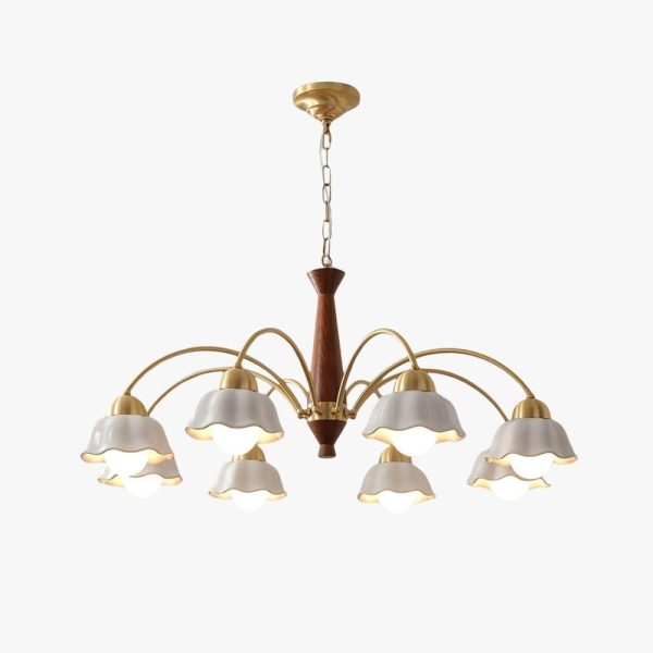 swedish modern brass chandelier