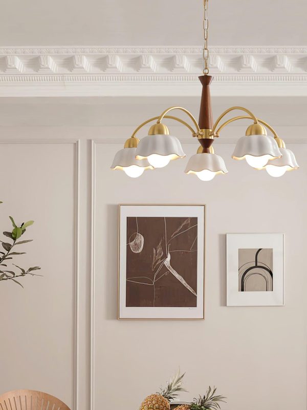 swedish modern brass chandelier