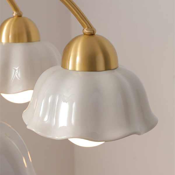 swedish modern brass chandelier