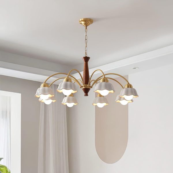 swedish modern brass chandelier