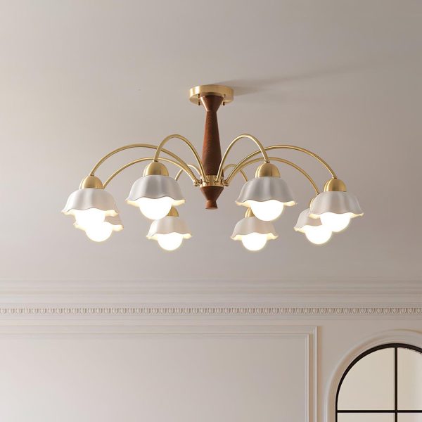 swedish modern brass chandelier