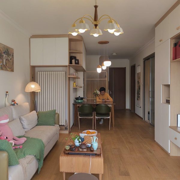 swedish modern brass chandelier