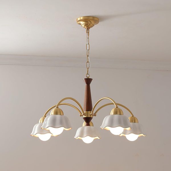 swedish modern brass chandelier