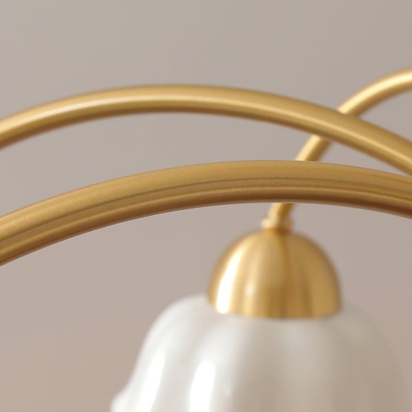swedish modern brass chandelier