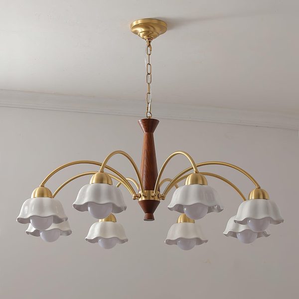 swedish modern brass chandelier