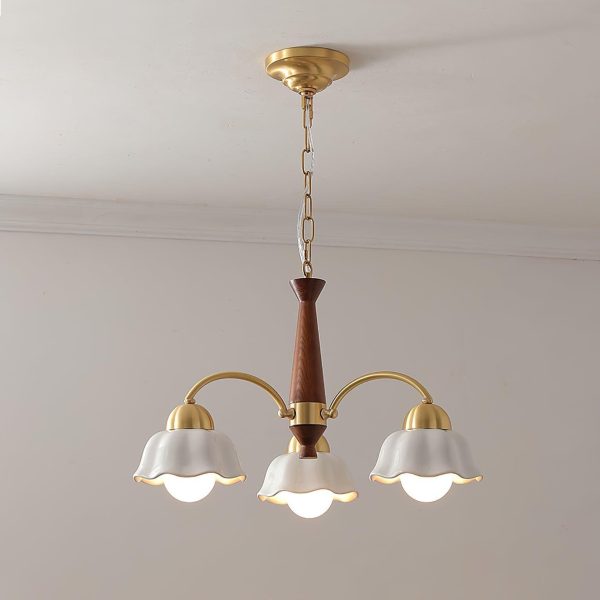 swedish modern brass chandelier