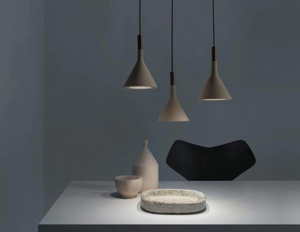 tapered concrete pendant light