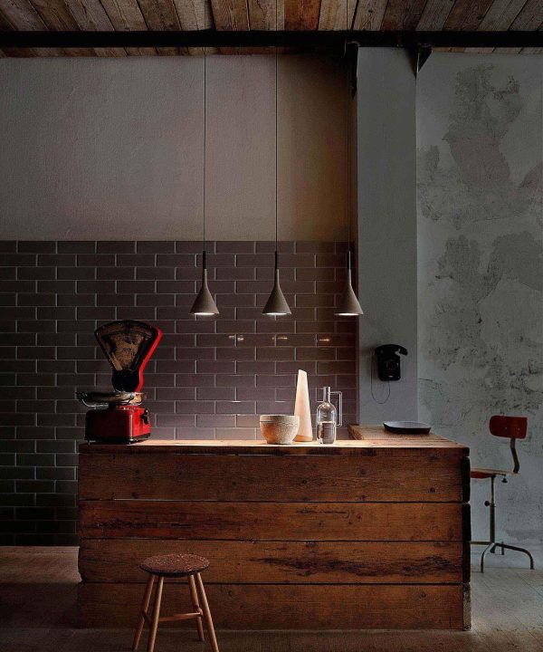 tapered concrete pendant light