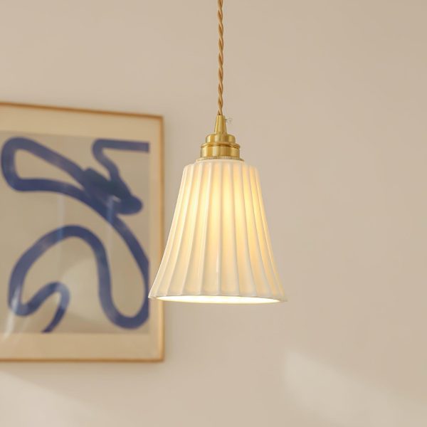 trumpet ceramic pendant light
