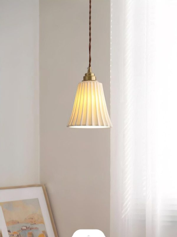 trumpet ceramic pendant light