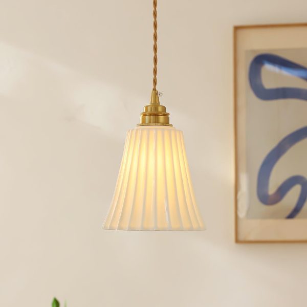 trumpet ceramic pendant light