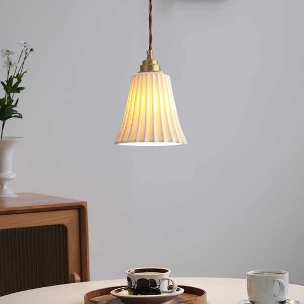 trumpet ceramic pendant light