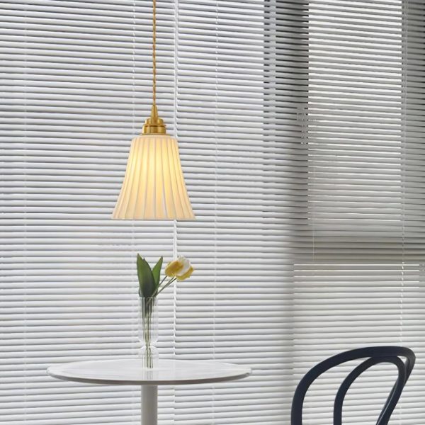 trumpet ceramic pendant light