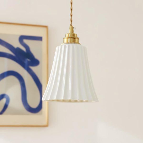 trumpet ceramic pendant light