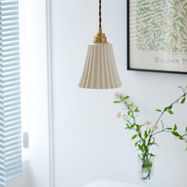 trumpet ceramic pendant light