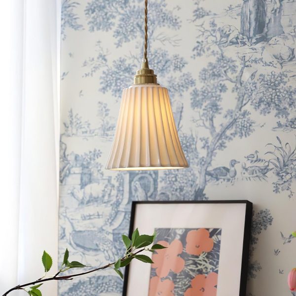 trumpet ceramic pendant light