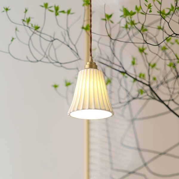 trumpet ceramic pendant light