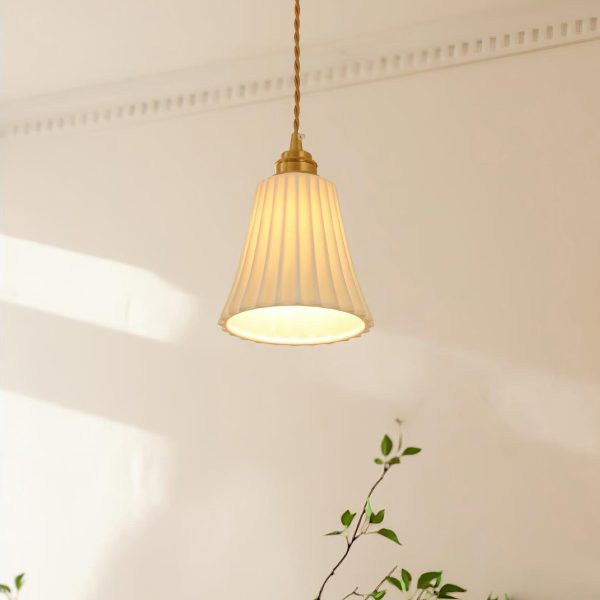 trumpet ceramic pendant light