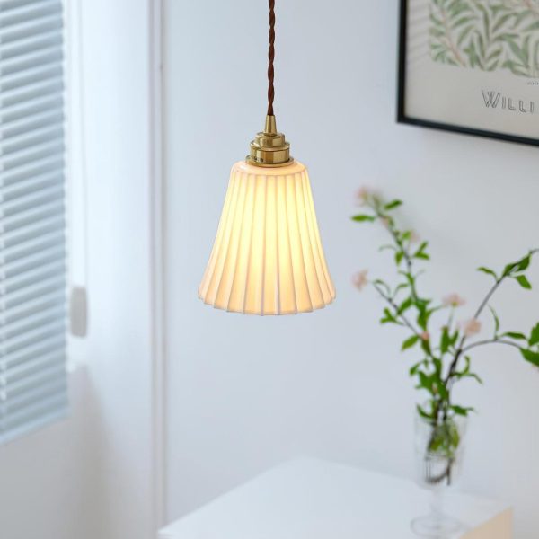 trumpet ceramic pendant light