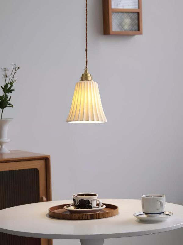 trumpet ceramic pendant light
