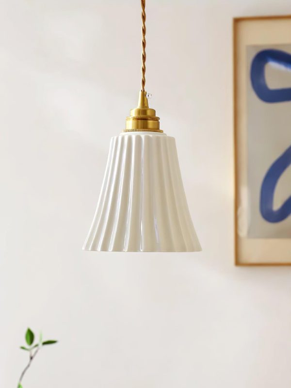 trumpet ceramic pendant light