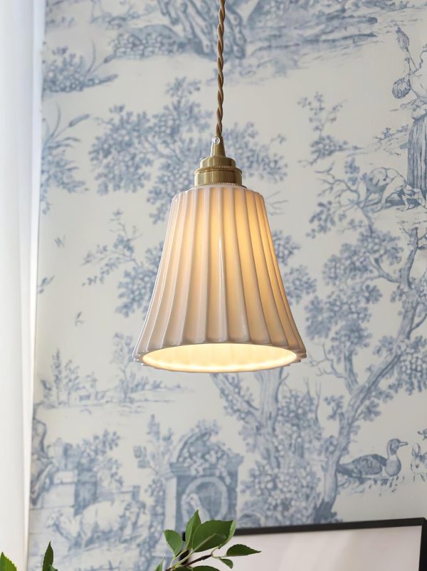 trumpet ceramic pendant light