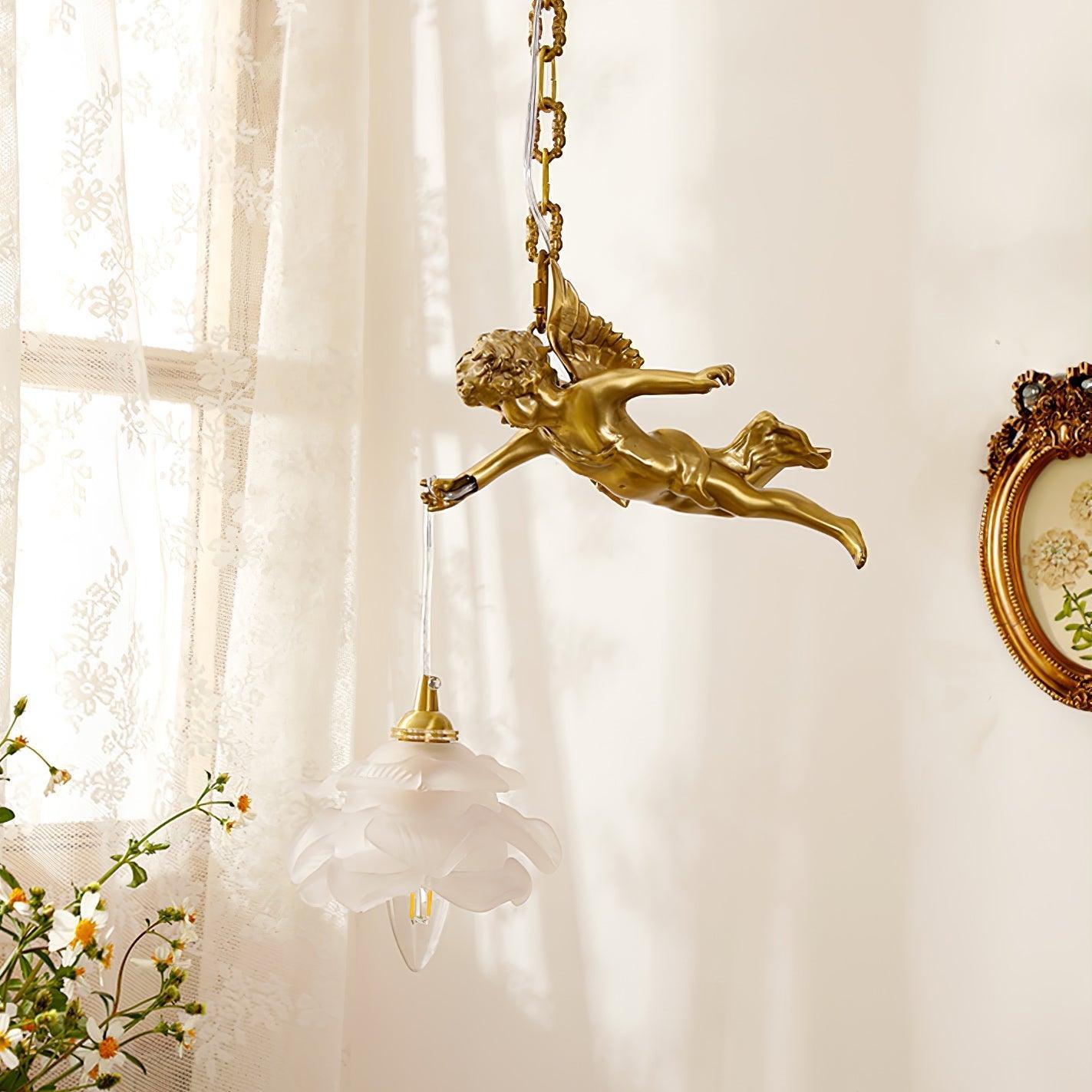 vintage angel pendant light