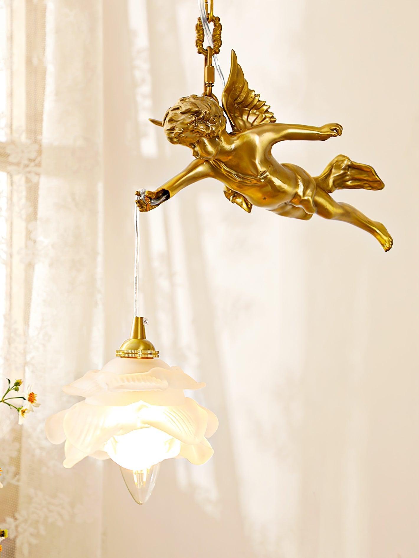 vintage angel pendant light