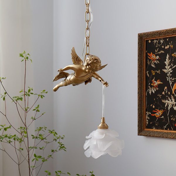 vintage angel pendant light