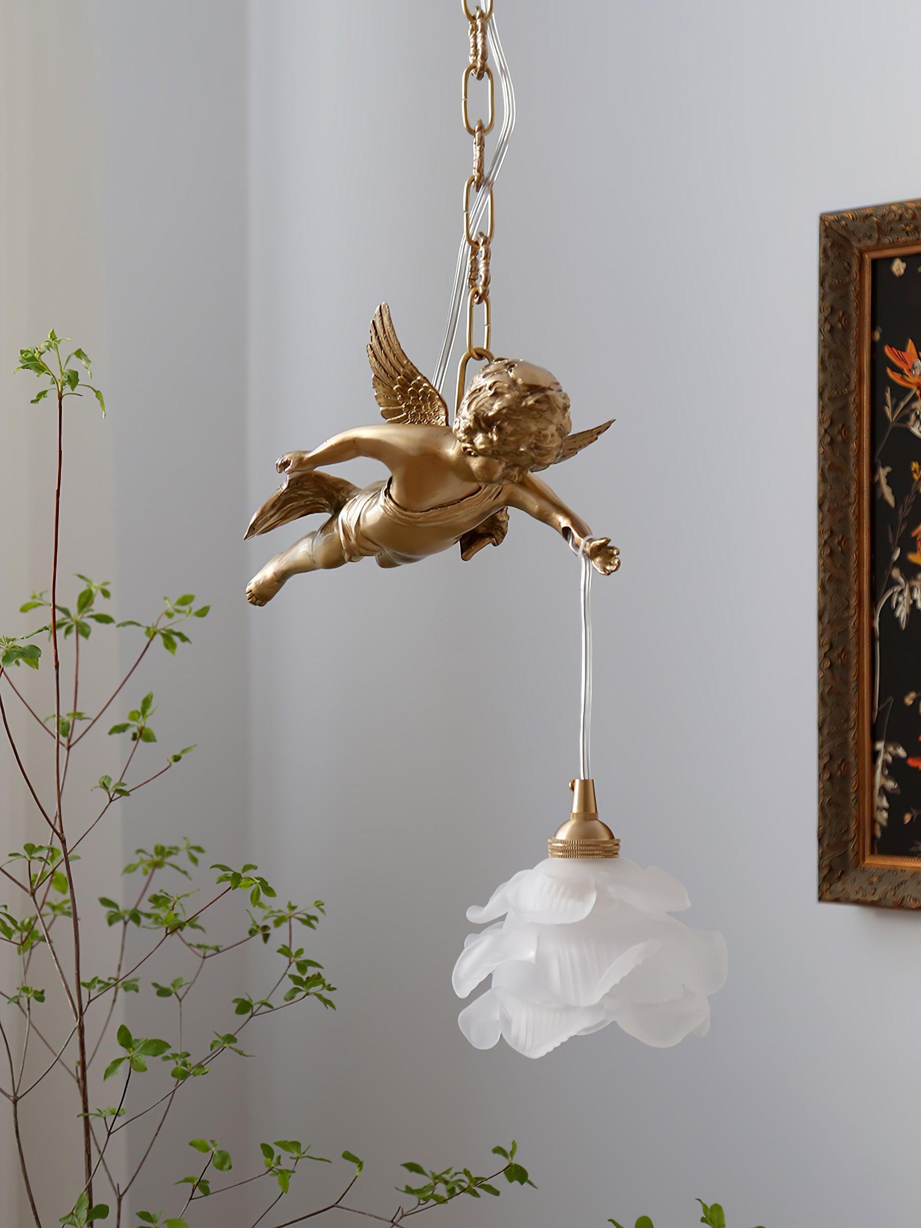 vintage angel pendant light