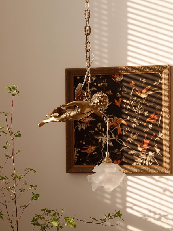 vintage angel pendant light