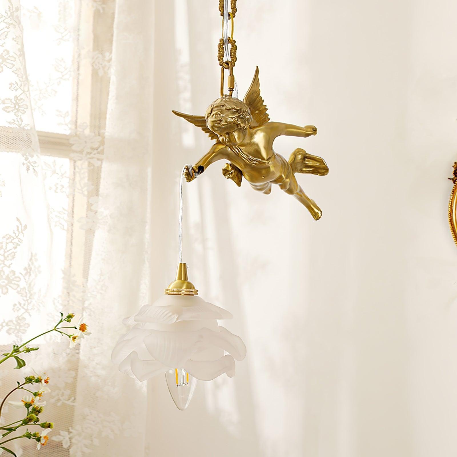 vintage angel pendant light
