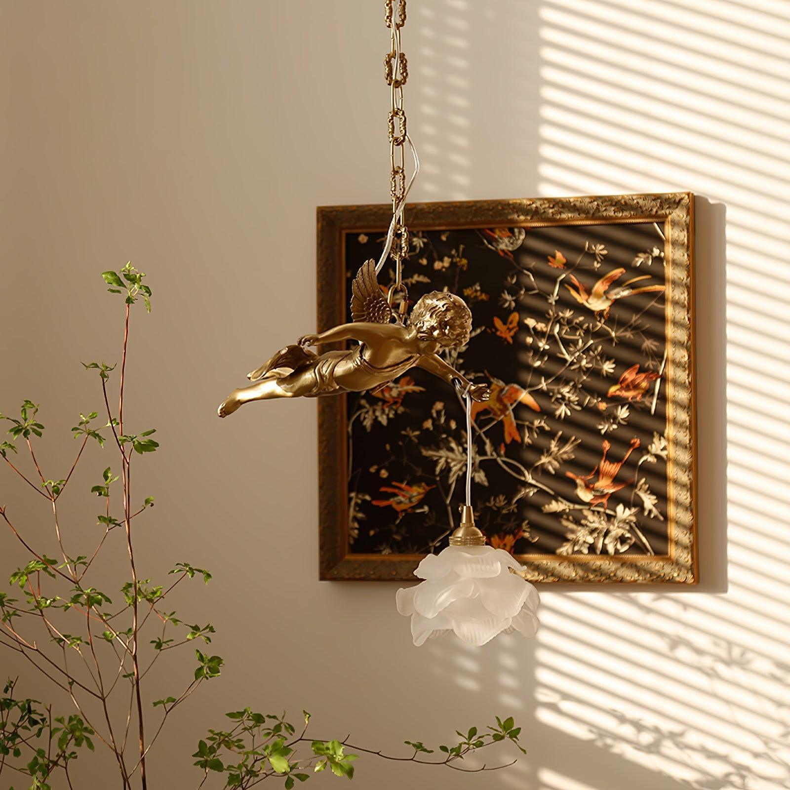 vintage angel pendant light