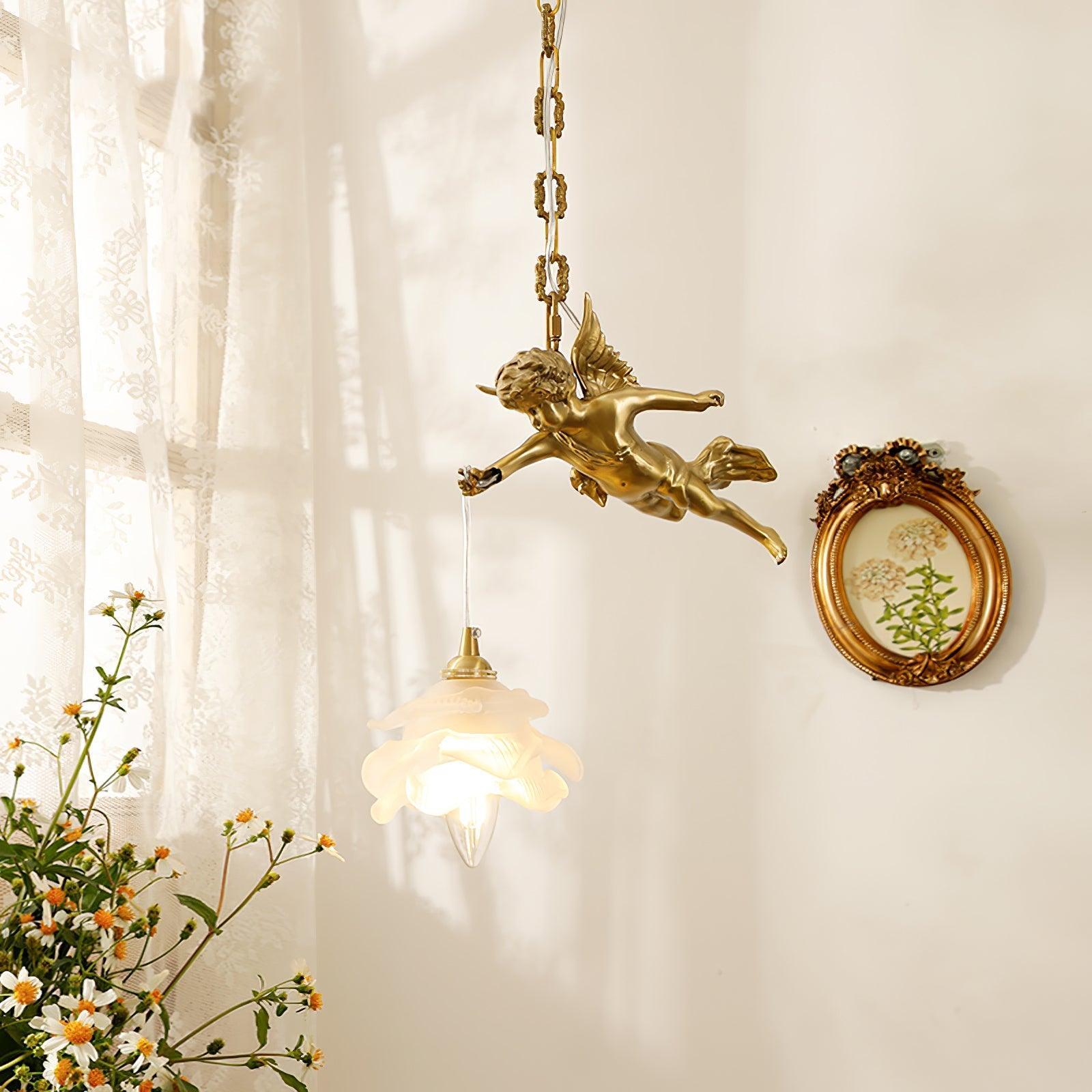 vintage angel pendant light