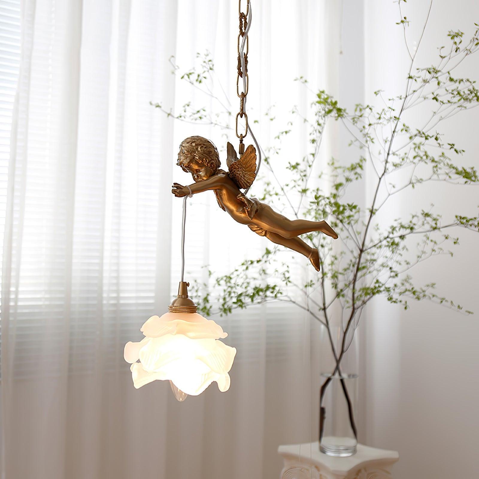 vintage angel pendant light