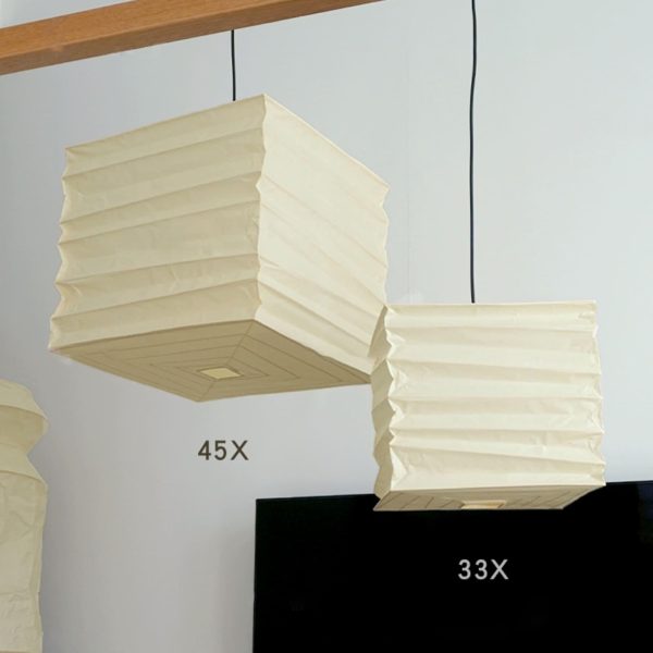 washi paper 33x 45x pendant light