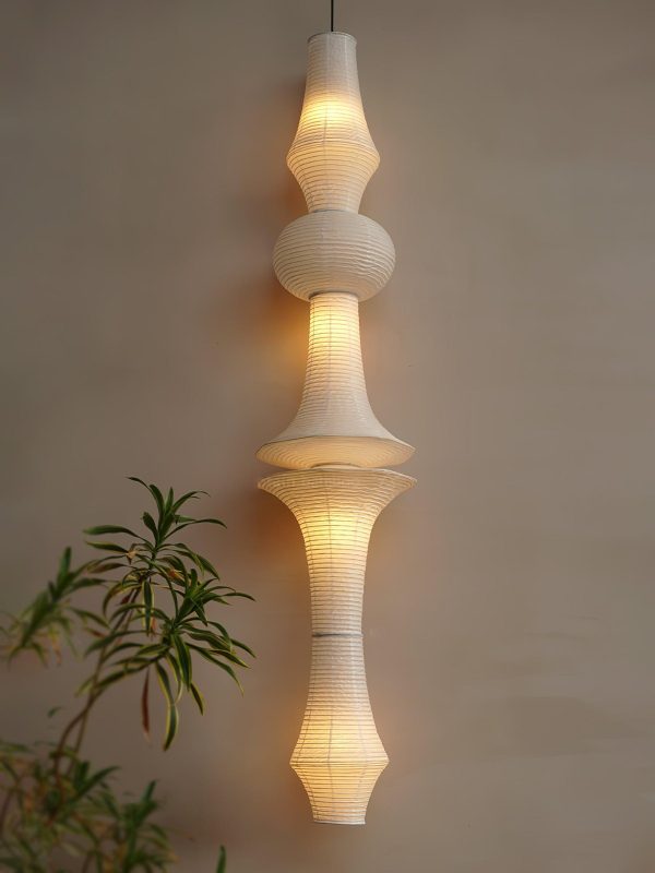 washi paper corner pendant light