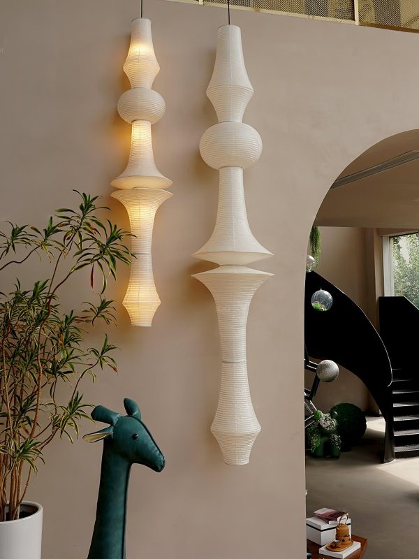 washi paper corner pendant light