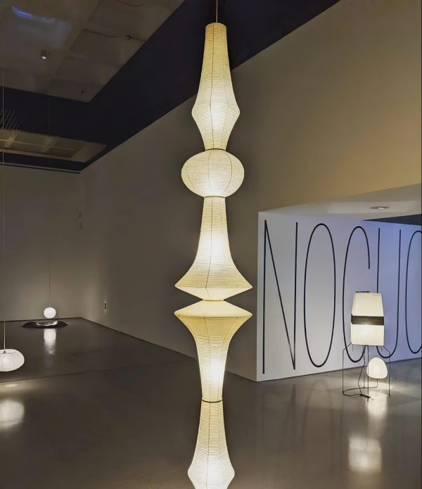 washi paper corner pendant light